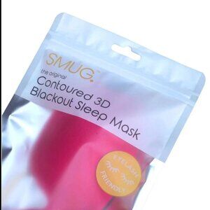 New! Smug Contoured  3D Blackout Sleep Mask - Bright Pink